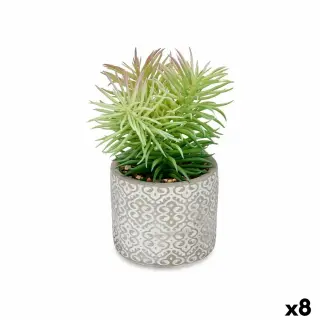 Plante décorative Succulent Bois, Polyéthylène, Plastique & Ciment – Ibergarden (12 x 22 x 12 cm – 8 Unités) - Vue 3