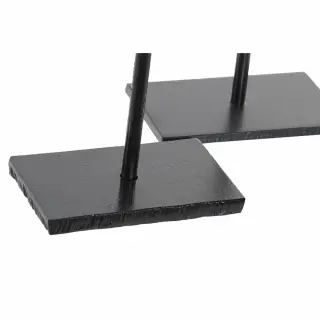 Bougeoir Métal & Verre Bleu Rose – DKD Home Decor (12 x 12 x 24 cm – Lot de 2 unités) - Vue 2