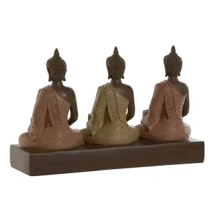 Bougeoir en Résine Marron, Orange, Corail & Citron – Home ESPRIT (28 × 8,5 × 17 cm) - Vue 3