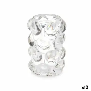 Bougeoir en Verre avec Microsphères – Gift Decor (8,4 × 12,5 × 8,4 cm – Lot de 12) - Vue 3